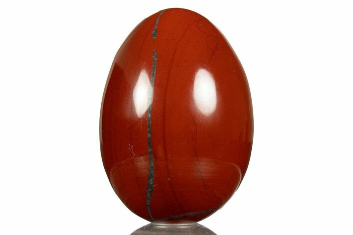 Polished Red Jasper Egg with Agate Pockets - South Africa #313487